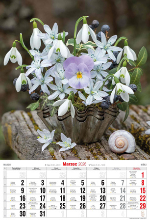 Kalendarz 2026 A3 Bukiety A3-1