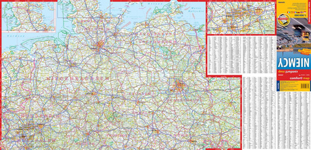 Niemcy mapa samochodowa 1:900 000 laminat 2023