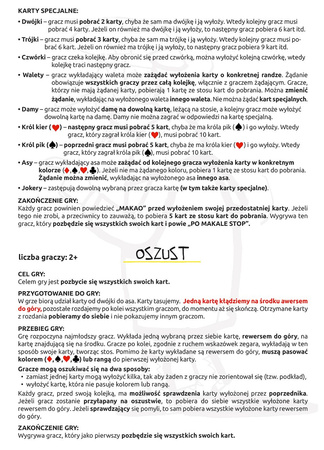 Gra W Pana karty do gry