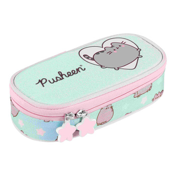 Piórnik saszetka usztywniona z wewnętrzną klapką Pusheen Mint