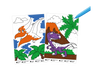 W prehistorycznej krainie. Lubię Dinozaury. Numerkowe kolorowanki