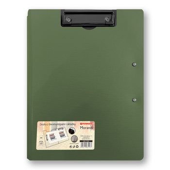 Deska z dwoma klipami i okładką PENMATE Morandi zielona