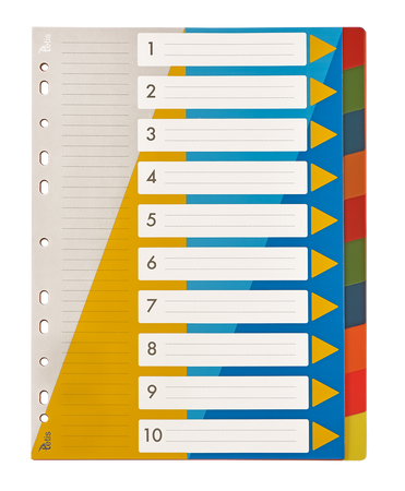 Przekładki PP A4 numeryczne 1-10
