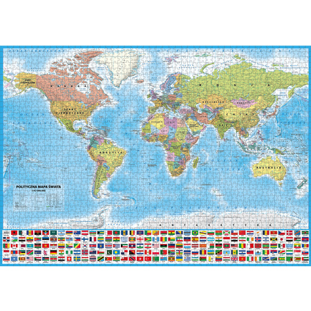 Puzzle 2000 Świat polityczny mapa 1:42 000 000