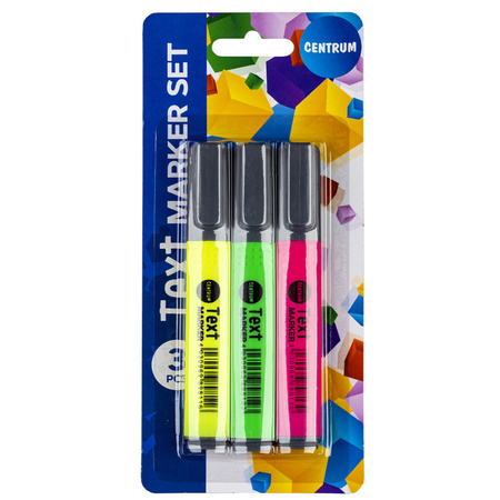 Markery fluoroscencyjne 3 kolory 89810