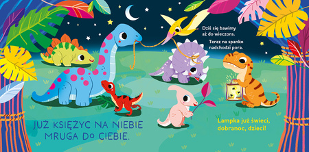 Dobranoc dinusie wyciągamy podusie! Książeczka lampeczka