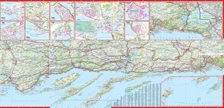 Chorwacja i Czarnogóra mapa wybrzeża 1:300 000 laminat 2023