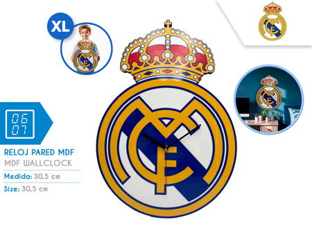 Zegar ścienny XL MDF Real Madrid RM00023