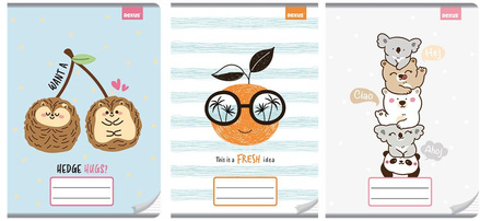 Zeszyt A4 32k. 3-linie No Name dziewczynka 1szt.mix