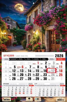 Kalendarz 2026 trójdzielny jednodzielny Romantico KTJ1  V46