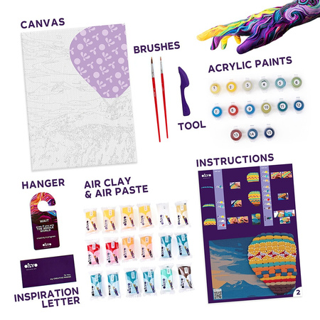 Zestaw kreatywny do malowania i modelowania 3D Lot balonem