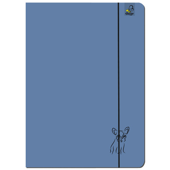 Paczka Teczka A4 z gumką Buldog denim 5 sztuk