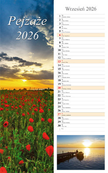 Kalendarz 2026 paskowy Pejzaże