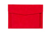 Teczka A4 z kieszonką nubuk czerwona