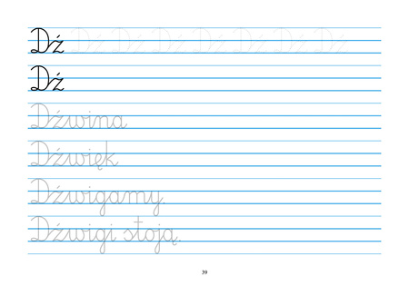 Kaligrafia dwuznaków i połączeń polskich liter