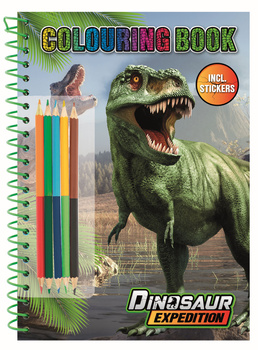 Kolorowanka Dinozaur + kredki