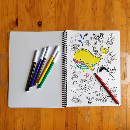 Książeczka do kolorowania Strigo Funny Mat Zestaw podróżny 16x21cm