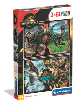 Puzzle 2x60 Super kolor Jurassic world 24830
