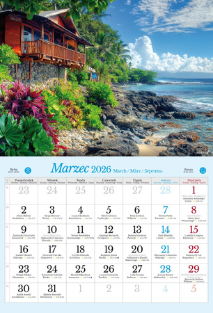 Kalendarz 2026 ścienny albumowy Egzotyczne krajobrazy KSA V4