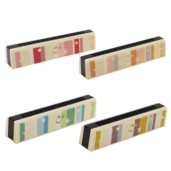 Harmonijka ustna drewniana 1szt.mix