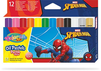 Pastele olejne trójkątne Colorino Kids Spiderman 12 kolorów