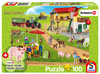 Puzzle 100 Schleich Ekologiczna Żywność + figurka 109947