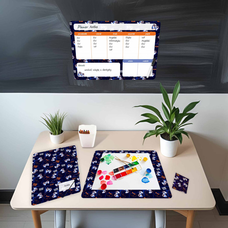Zestaw szkolny z nadrukiem gamepad