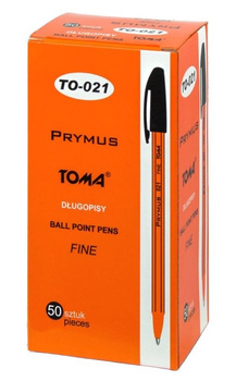 Paczka długopis Prymus czarny 50 szt.
