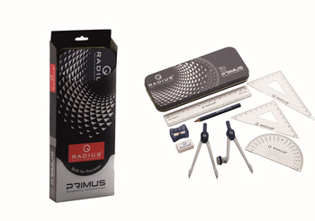 Zestaw geometryczny Primus metalowe opakowanie