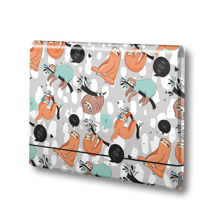 TECZKA ŁAMANA A4 NA GUMKĘ T 0122 LENIWCE FOLIA MAT NIERYSUJĄCA