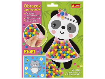 Obrazek z pomponów Panda 2w1