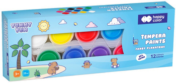 Farby plakatowe Yummy Yum Kapibara 12 kolorów Happy Color