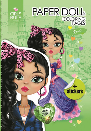 Papierowa lalka do wycinania z naklejkami Emeli