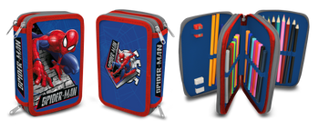 Piórnik 2-komorowy z wyposażeniem Spiderman SP50052