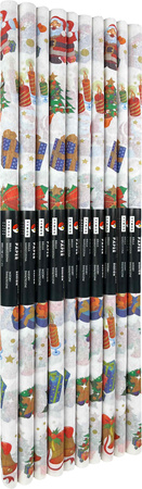 Paczka Bibuła marszczona 50x200 wzory świąteczne 10 rolek