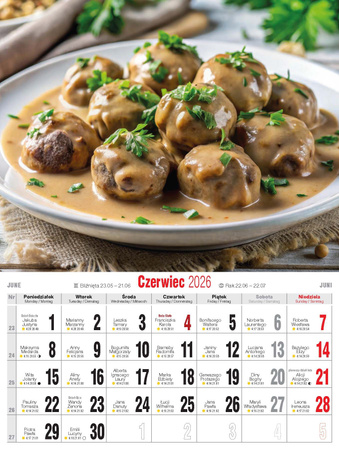 Kalendarz 2026 Kulinarny z przepisami KSM-2