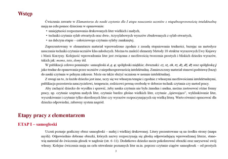 Elementarz do nauki czytania dla I etapu nauczania uczniów z niepełnosprawnością intelektualną