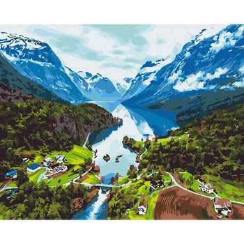 Malowanie po numerach BRUSHME 40x50 cm Alpy