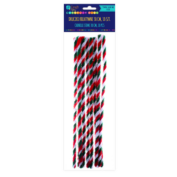 Druciki kreatywne trójkolorowe 30cm 10szt.