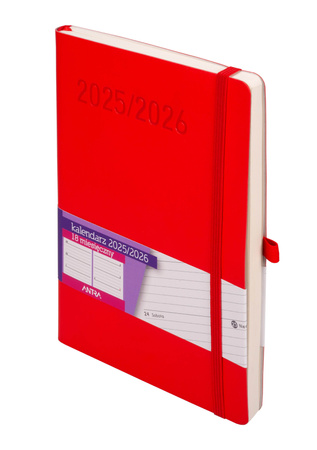 Kalendarz 2025/2026 18 m-cy A5 TNS czerwony