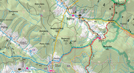 Beskid Niski mapa turystyczna 1:70 000 laminat 2023