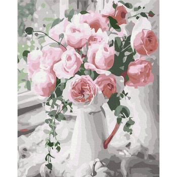 Malowanie po numerach BRUSHME 40x50cm Bukiet delikatnych róż