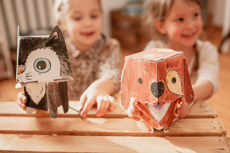 Sowa cube head złóż i pokoloruj