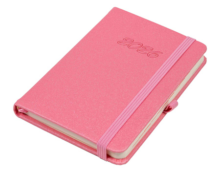 Kalendarz 2026 Techno A6 tygodniowy różowy