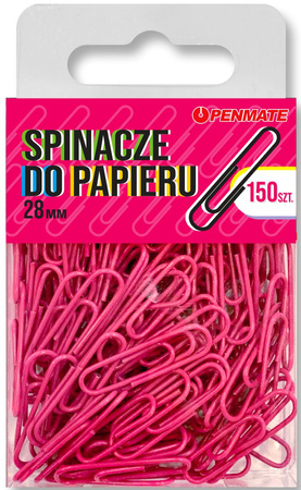 Spinacze do papieru Penmate Różowe 28 mm TT8315