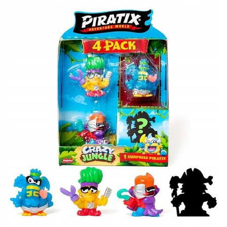 Piratix Crazy Jungle Mini Zestaw 4 Figurek 1szt.mix