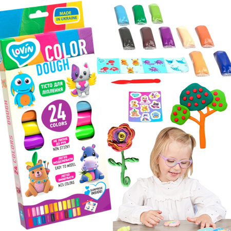 Masa Plastyczna lekka TM Lovin Color Doug 24 kolory +akcesoria