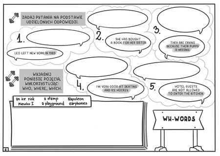 Język angielski gramatyczne drogowskazy graficzne karty pracy dla klas 7-8