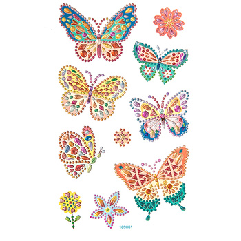 Naklejki z kryształkami Motyle 10 szt.