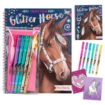 Zestaw Glitter Horse Miss Melody z zestawem żelopisów 12931A